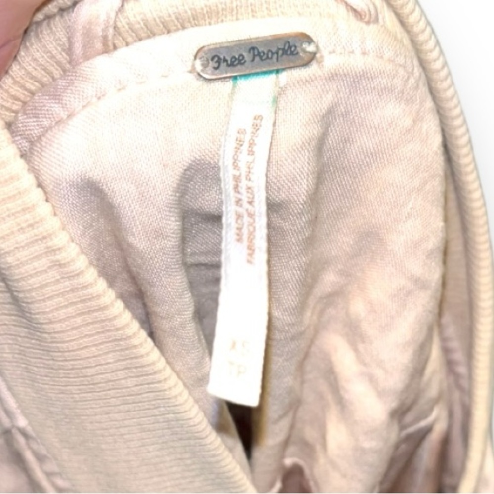 Free People Jacket Women Small Bomber Ruched Oversized Slouchy Linen Xs - Picture 6 of 7